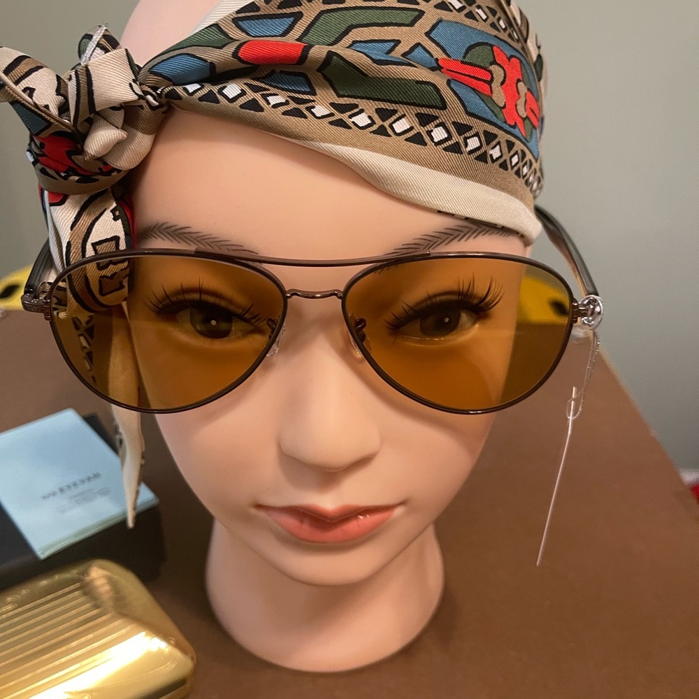 The Row Eyevan Wiley Titanium Orange Sunglasses